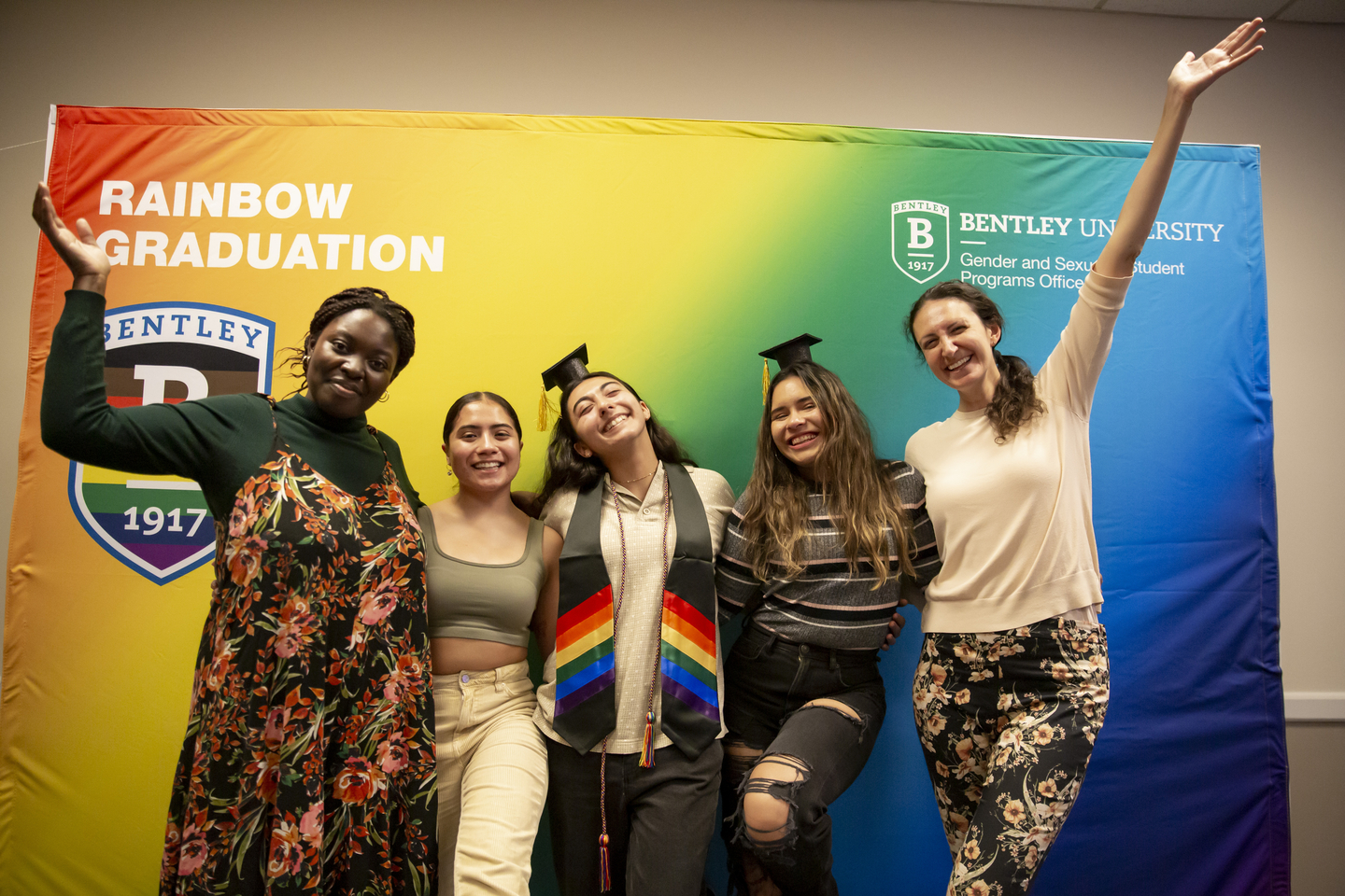 Bentley Community Shows Pride in First InPerson Rainbow Graduation